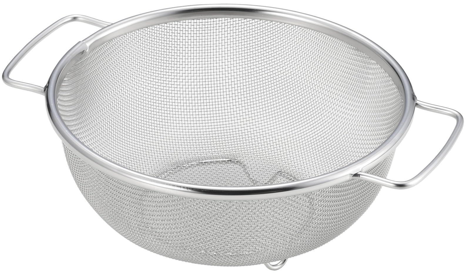 Yoshikawa 1686195 Stainless Steel Round Colander with Both Hands, 7.5 inches (19 cm) (With Legs)