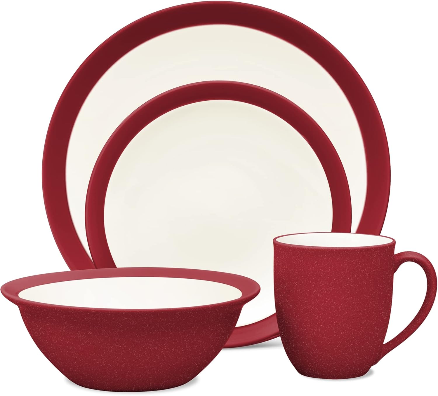 Noritake Colorwave Raspberry 4-Piece Curve Place Setting, Service for 1