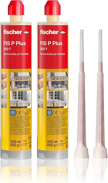 Cartuccia Chimico Fischer Bi-Pack FIS P PLUS 300 T per Ancoraggi