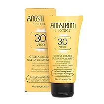 Angstrom Protect Crema Solare Viso SPF 30, Azione Idratante ed Intensificatore dell’Abbronzatura, Indicata per Pelli Sensibili, 50 ml