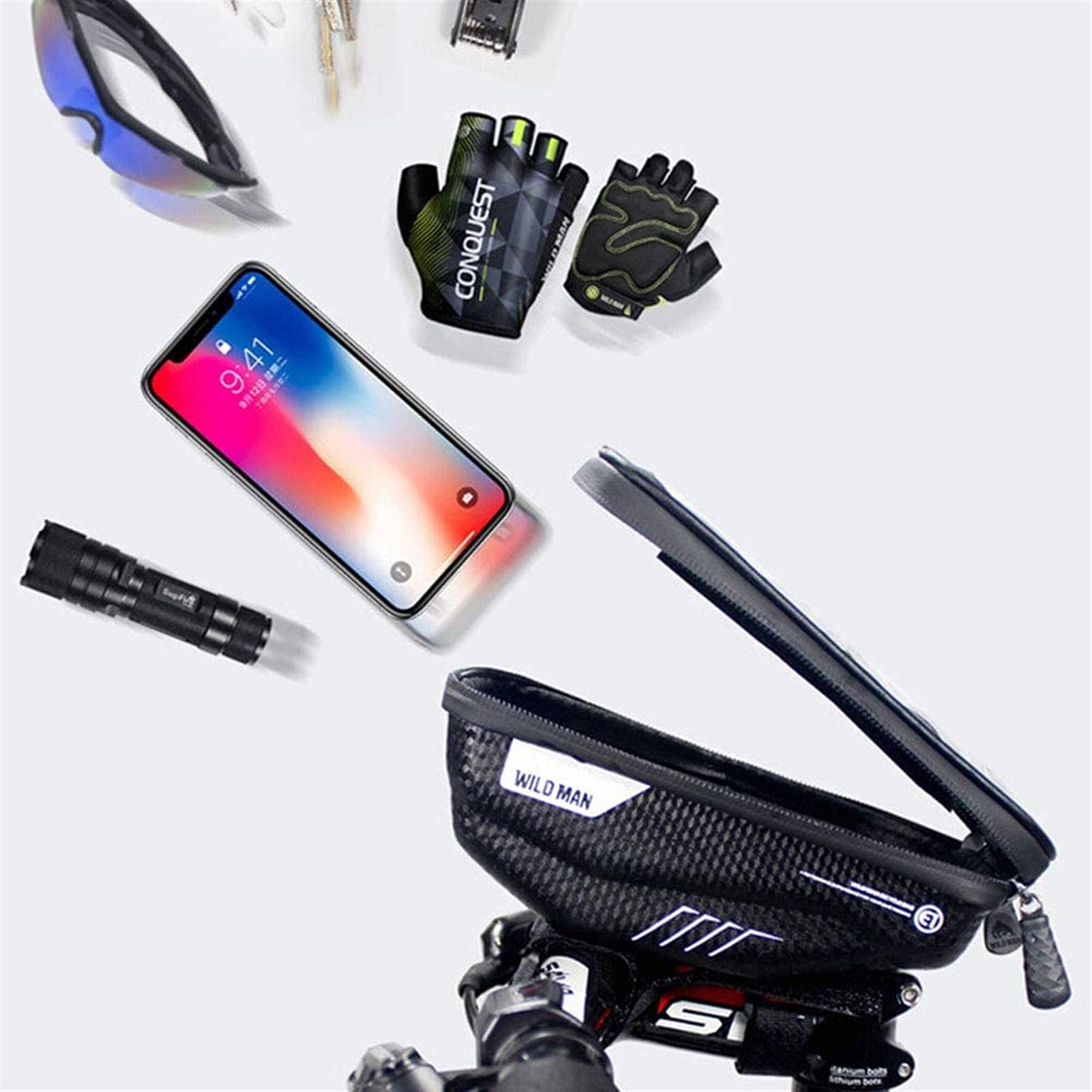 Bolsa Delantera for Manillar de Bicicleta Chartered, Equipo Ciclismo, Bolsa for, for el Tubo Superior