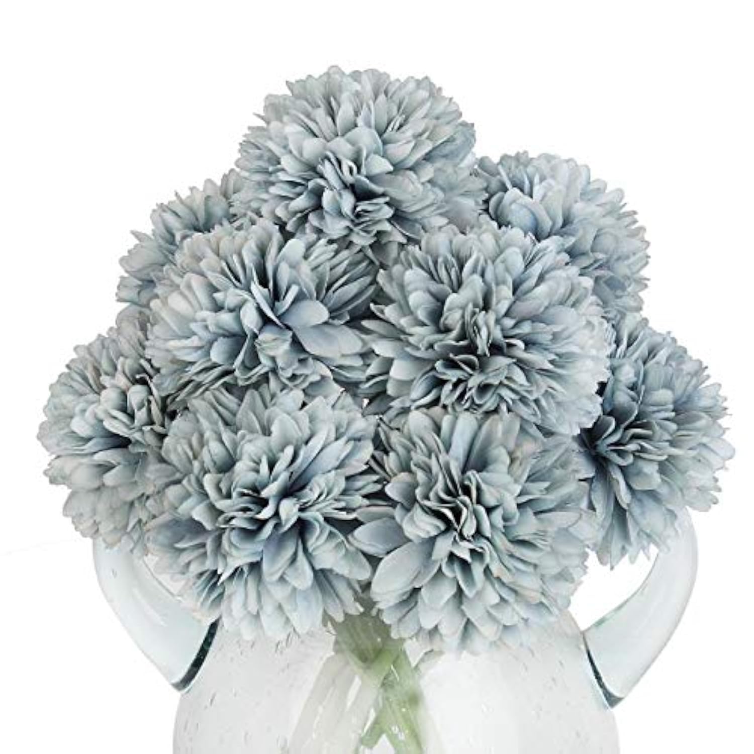 Blooming Paradise 10Pcs Artificial Fake Flower Plants Silk Chrysanthemum Ball Hydrangea Arrangements Wedding Bouquets Decor Home Kitchen Garden Party
