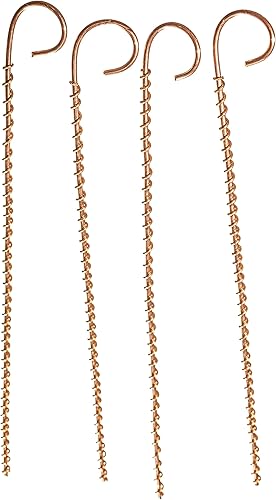 Miniatura 6 de Estaca de cobre macizo de 12 pulgadas envuelta con cobre puro. Paquete de 4 envolturas sólidas de calibre medio