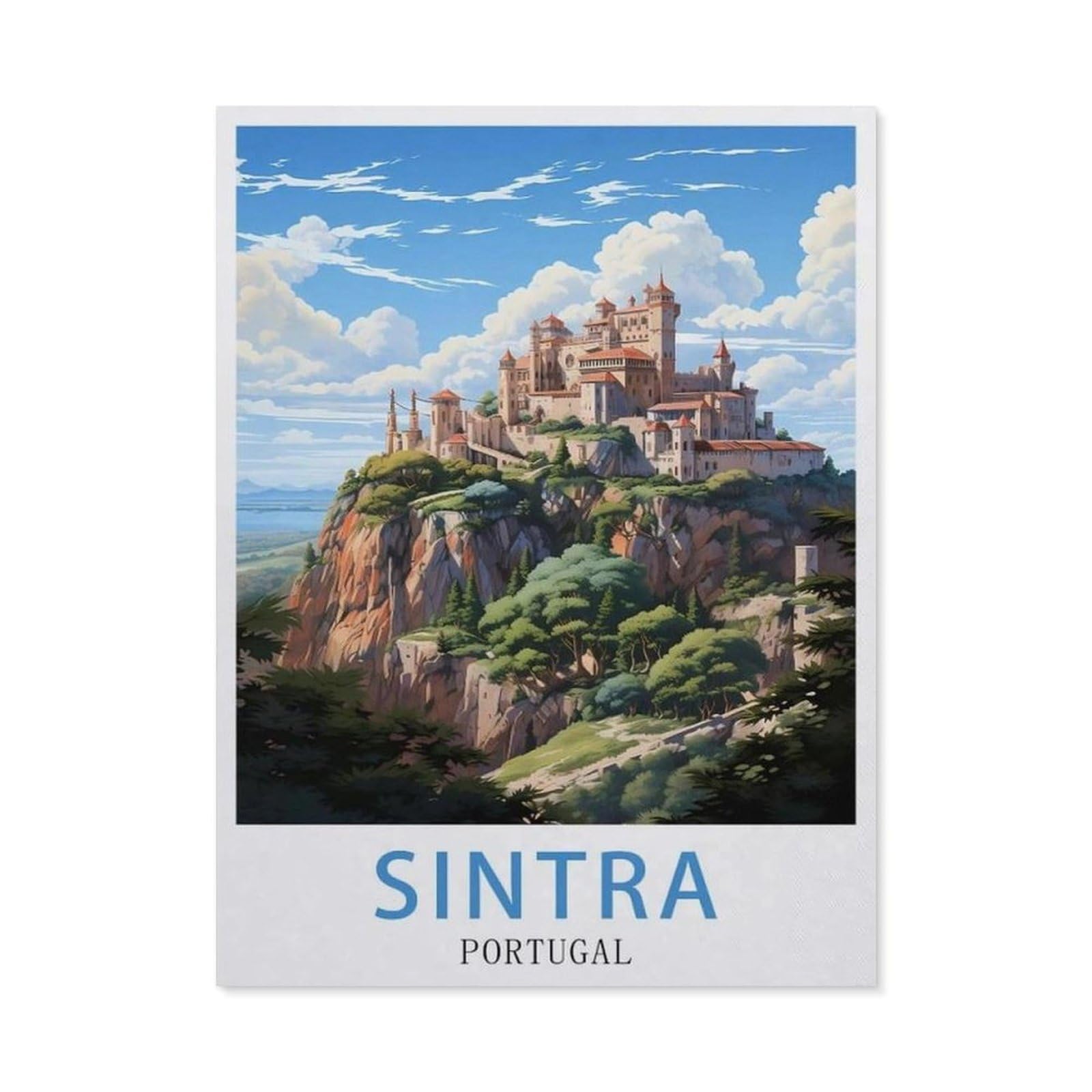 Funny Metal Tin Sign Wall Decor，Sintra Portugal(15x30cm）