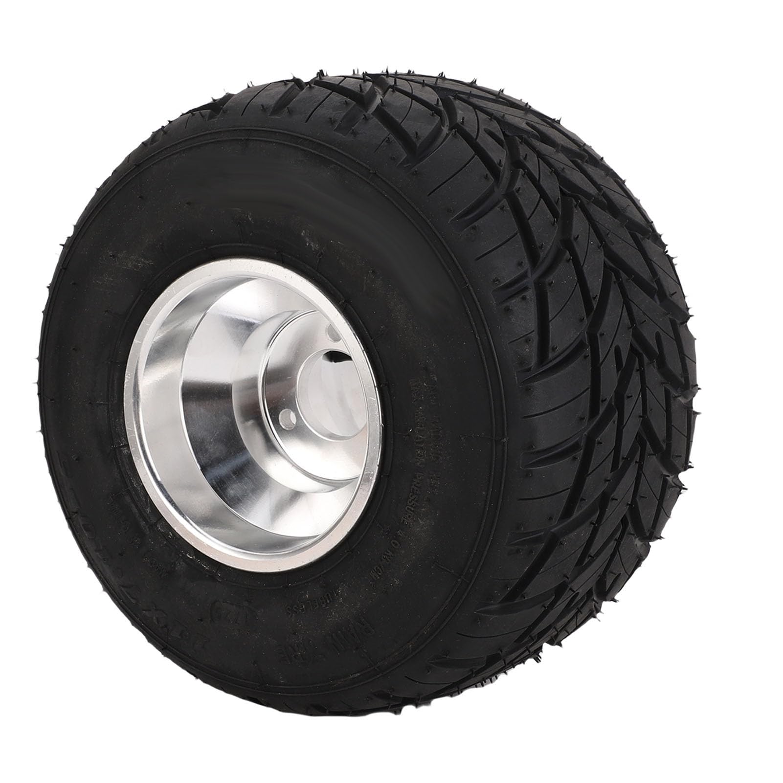 Luocute Opona Gokartowa 11x7.10-5 z obręczą, Opona Tylnego Koła Bezdętkowego do Wózka ATV UTV z obręczą ze Stopu Aluminium
