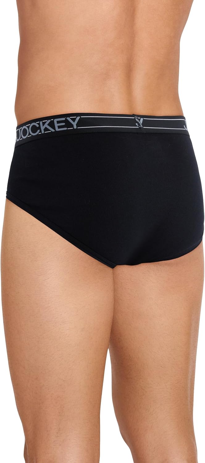 Jockey Men's Underwear Lightweight Cotton Blend Brief - 5 Pack