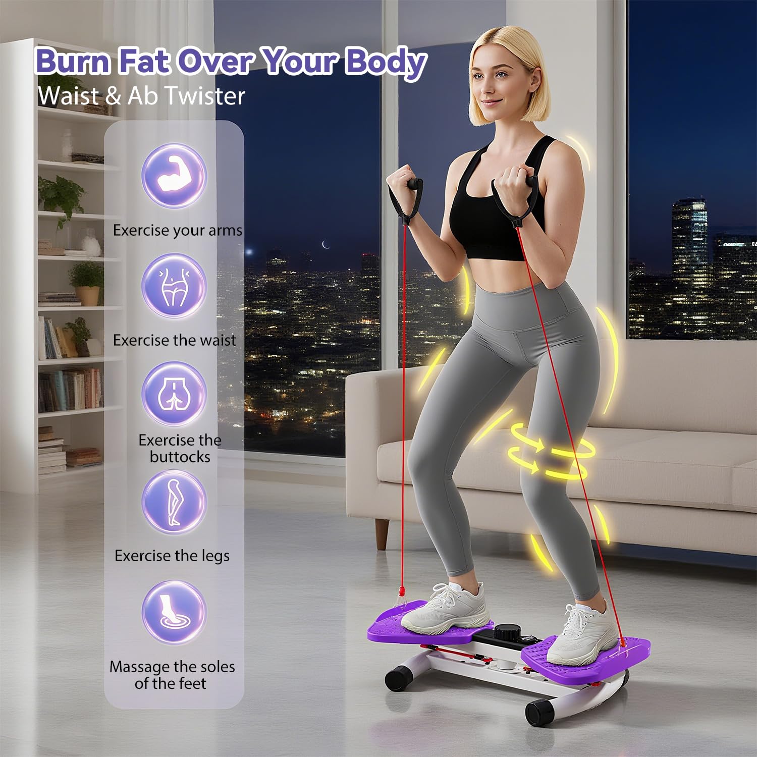 Twist Stepper,Planche Pilate,Twist Waist Board,Planches De Torsion Twist Board Power Twister Plateforme,Fitness à Domicile Exercice Abdominal Appareil d'Entraînement Les Abdominaux