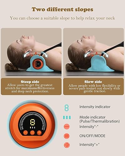 Miniatura 3 de Masajeador de cuello 2025, relajante de cuello y hombros con calor, 3 modos, almohadas portátiles para alivio del dolor y relajación muscular
