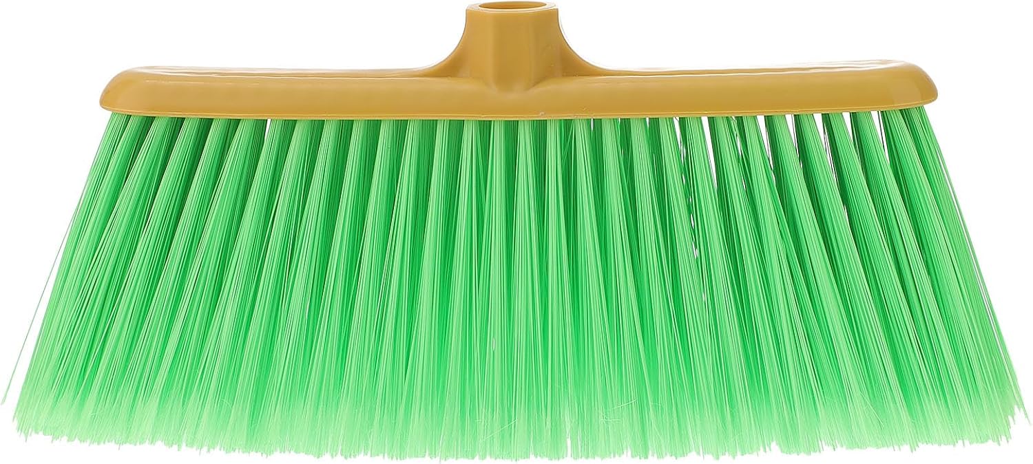 Healifty Plastic Broom Head Replacement with Thick Bristles for Household and Outdoor Cleaning Fits Standard 1.18 Inch Broom Poles Sweeper Accessory