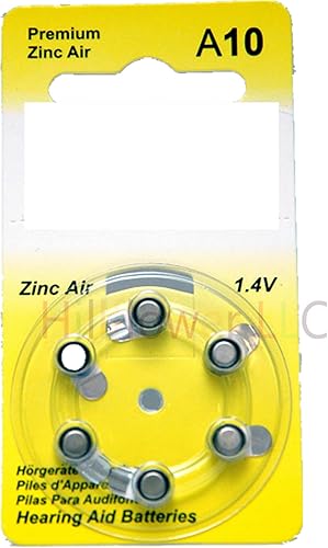 12 piezas A10 tamaño 10 10A PR70 tarjeta 1.45V resistente larga duración audífono batería de aire de zinc