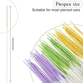 Maitys 360 Pieces Ear Hole Floss Piercing Cleaner Floss Disposable Piercing Aftercare Cleaning Line Ear Hole Care Cleaning Tool for Women Men(Green, Purple, Yellow)