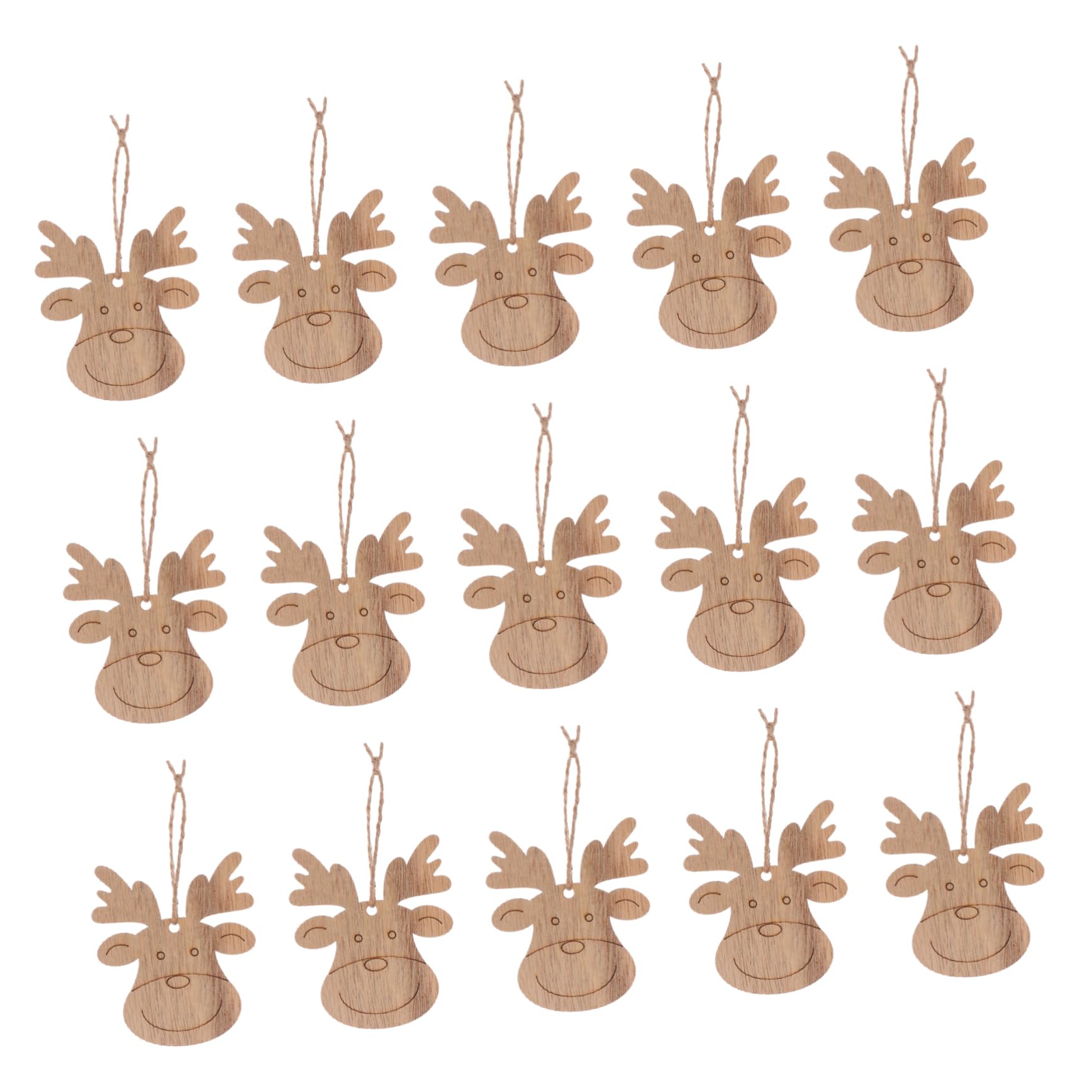 Uonlytech 20 Piezas Adornos de Madera sin Terminar para Árbol de Navidad Decoración Diy con Cortes de Chips de Graffiti para Manualidades y Hogar