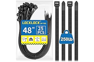 Large Zip Ties Heavy Duty for Outdoor Projects, 25 Pack