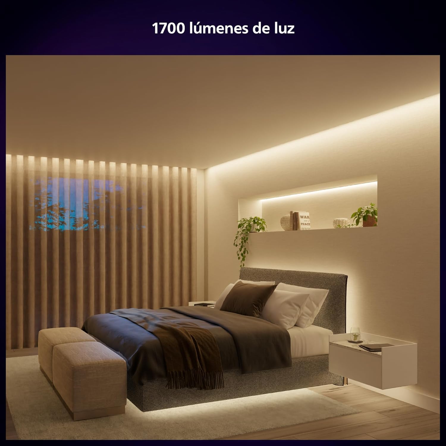 Philips Hue Solo 3M - Tira de luces LED Inteligente (1 x 3 m), tira de luces de colores ideal para iluminación interior, control con Hue App, compatible con Alexa, Google Assistant y Apple HomeKit