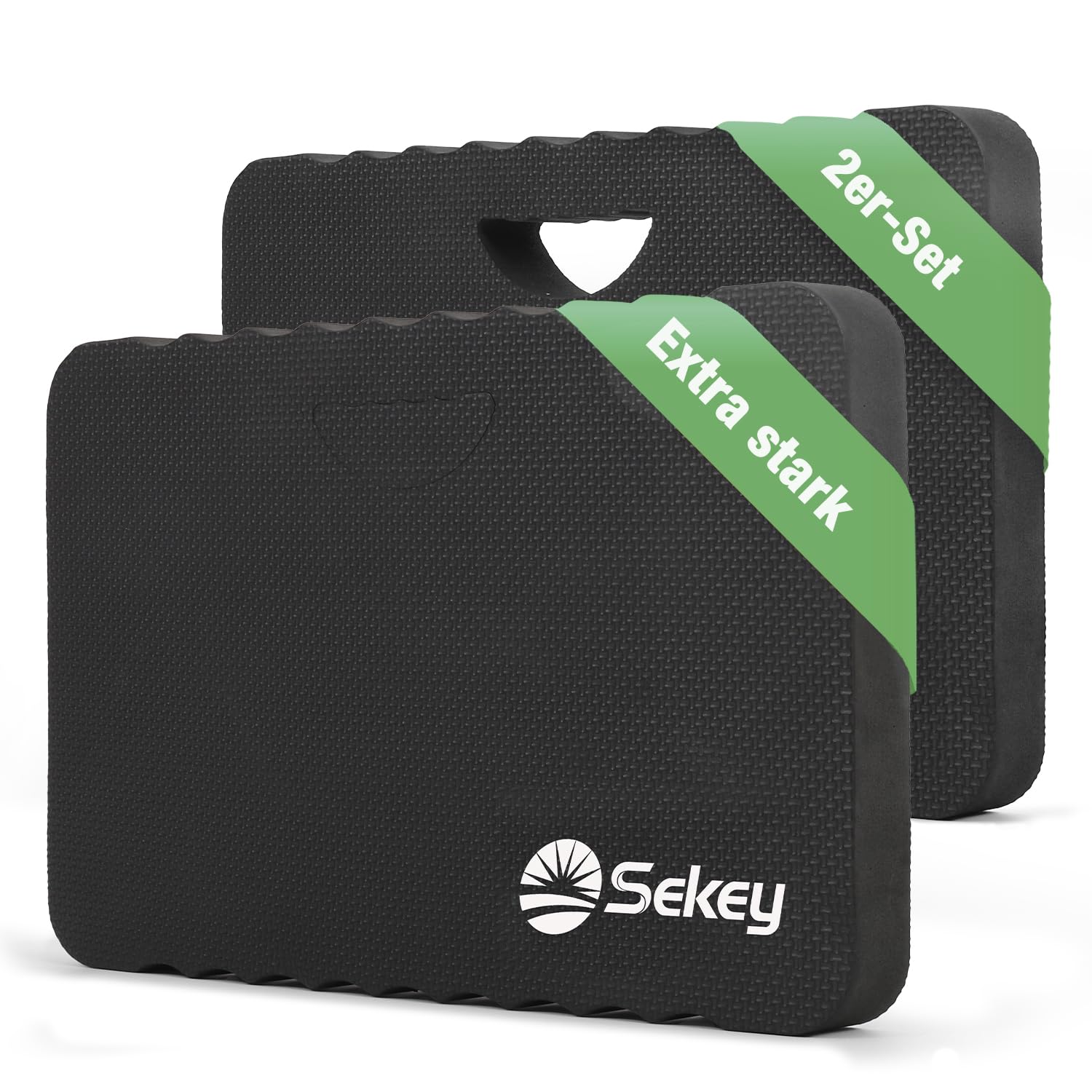 Sekey Kniekissen 2 Stück – 40 mm Extra Dick, Kniekissen Garten Arbeit Kniee Sitzunterlage Knieschoner, Rutschfest & Wasserfest, Multifunktional für Garten, Haaushalt, Werkstatt & Yoga, 43x28x4cm