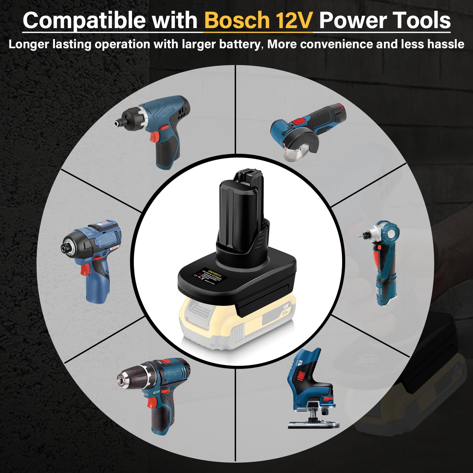 Adapter Für Bosch 10,8–20 V Akkus – Stromanschluss Für DIY, Mit 14 AWG Kabel (ohne Akku)