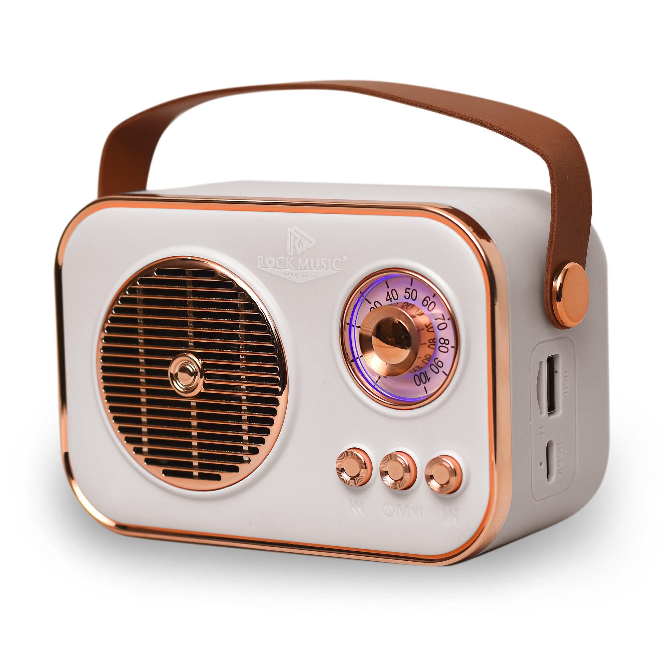 Portable Vintage Bluetooth Speaker | 10W Wireless Retro Music Speaker with 8H Battery Backup, Type-C Charging, USB, AUX, Deep Bass & Crystal Clear Sound-image-34