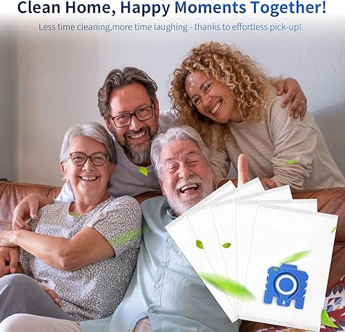 Miniatura 5 de Paquete de 12 bolsas de repuesto 3D Airclean para Miele GN bolsas de aspiradora para Miele Classic C1, C2C3, S2S5S8 Series con 3 filtros de