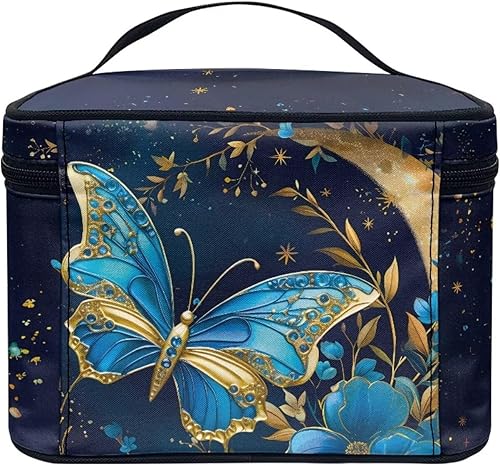 Vista 102 de doginthehole Bolsa de maquillaje, bolsa de cosméticos de viaje, bolsa de aseo portátil grande, organizador de accesorios para mujeres y niñas