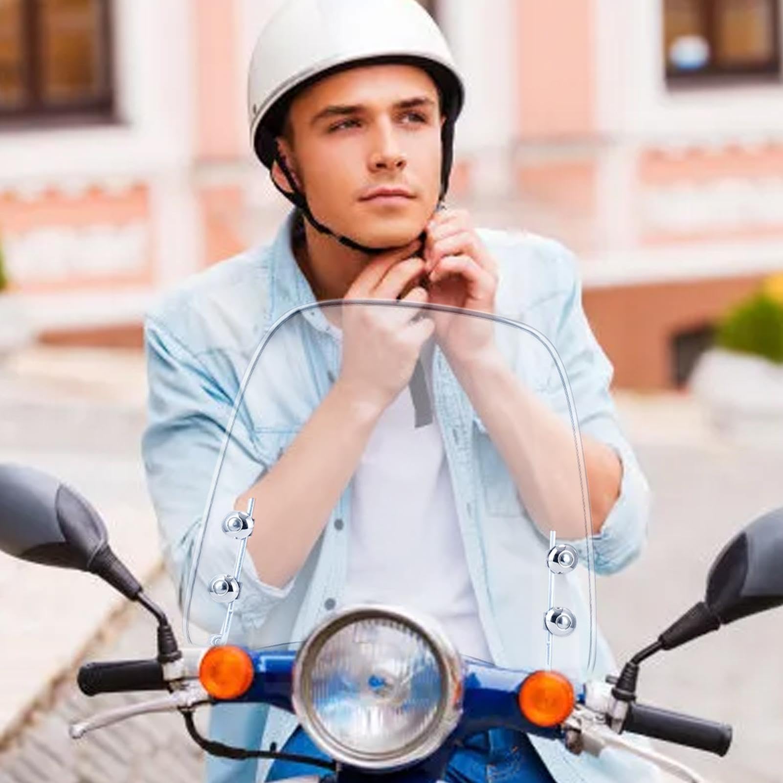 Motocyklowa przezroczysta szyba przednia przednia Deflektor Przedłużenie Deflektor Wiatru Przednia wymiana moskitiery Akcesoria ochronne do podróży Droga Miasto i codzienne użytkowanie