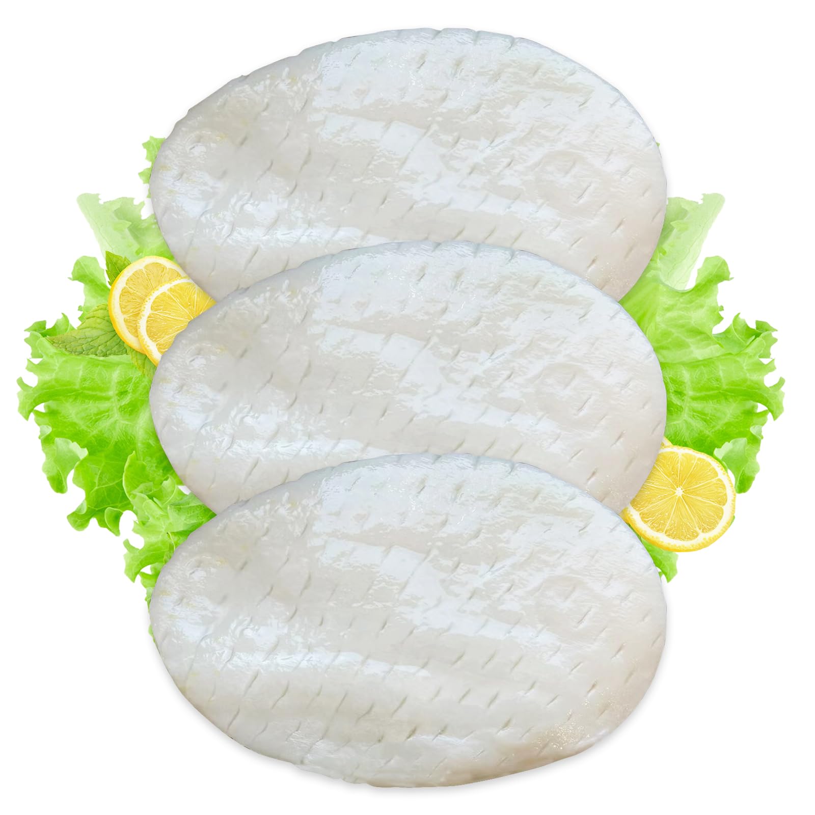 OCEANZEN: Calamari Steaks, Approximately 1/4 Inch Thick, Premium Quality,4-5 Ounces Per Piece (5 Pounds)