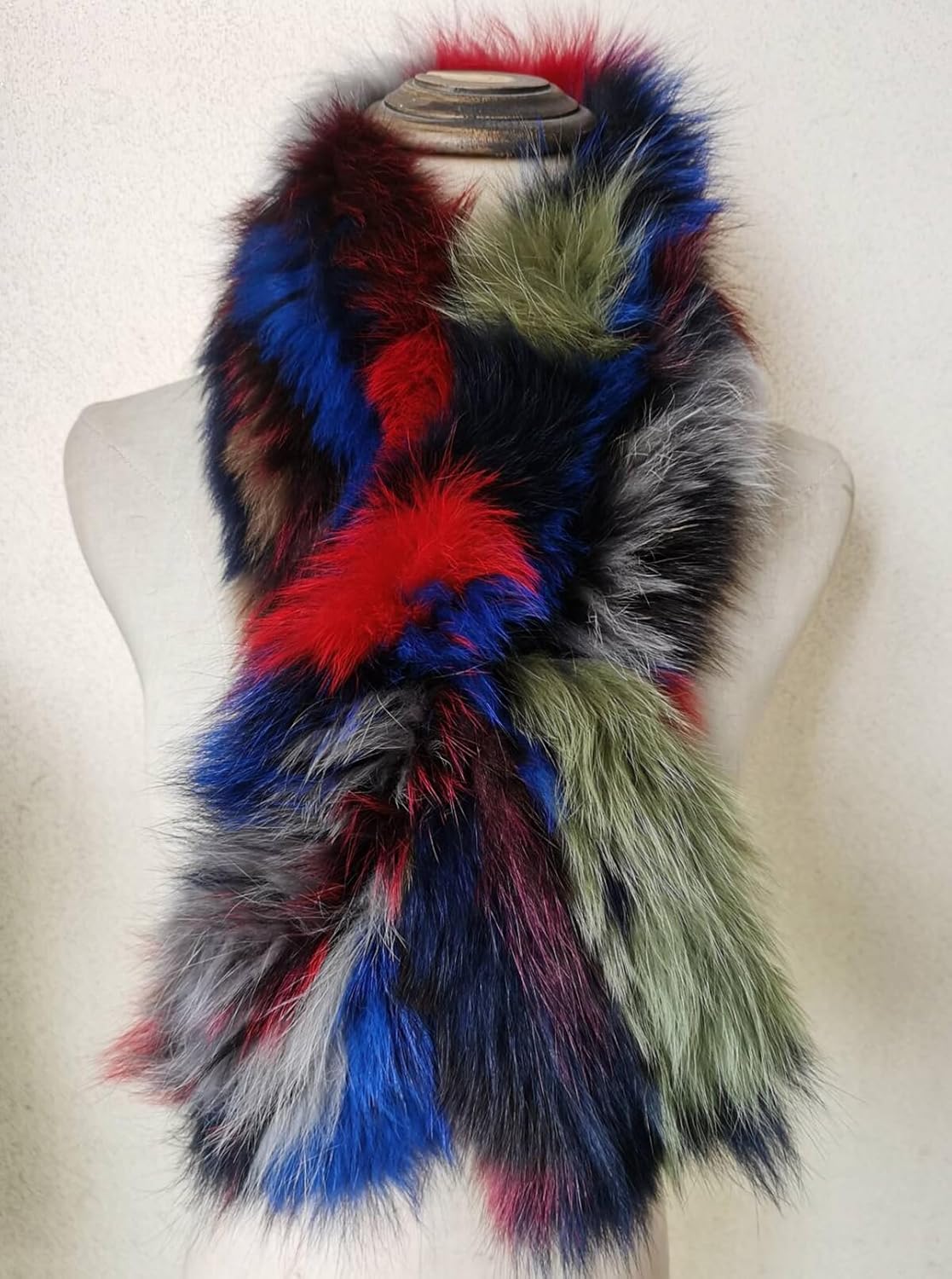 Women's Real Fox Silver Fox Hair Scarf Neckerchief Wrap Neck Warmer Party