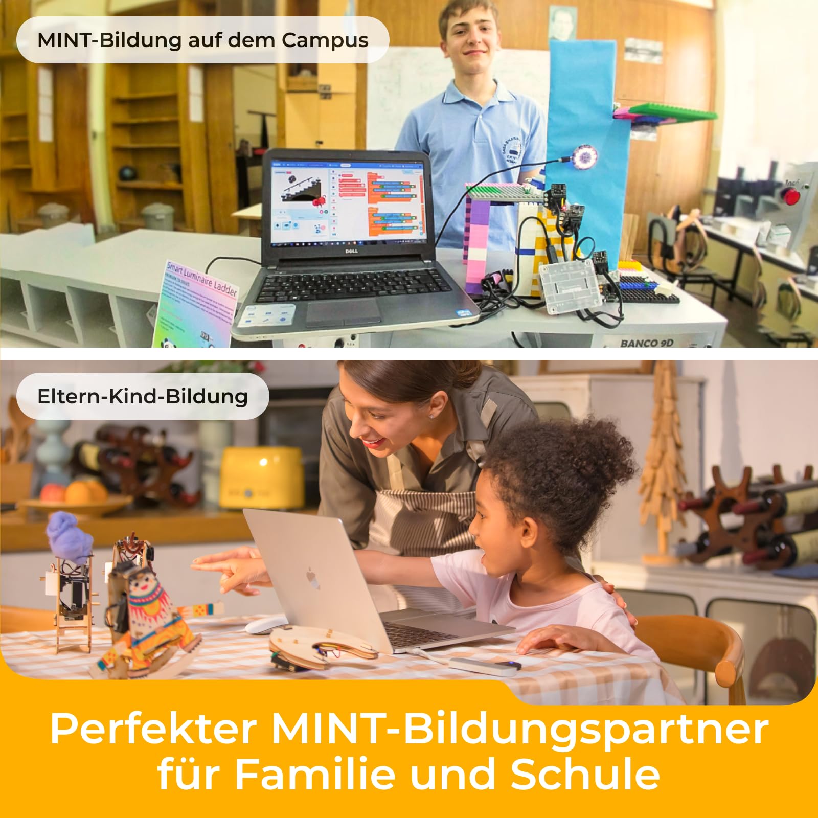 Makeblock NextMaker STEM Spielzeug (Kasten 1-3), Pädagogisches Kodierspielzeug Kit, Science Kit für Kinder zum Programmieren Lernen Elektronik, Geschenkidee für Kinder ab 8 Jahre