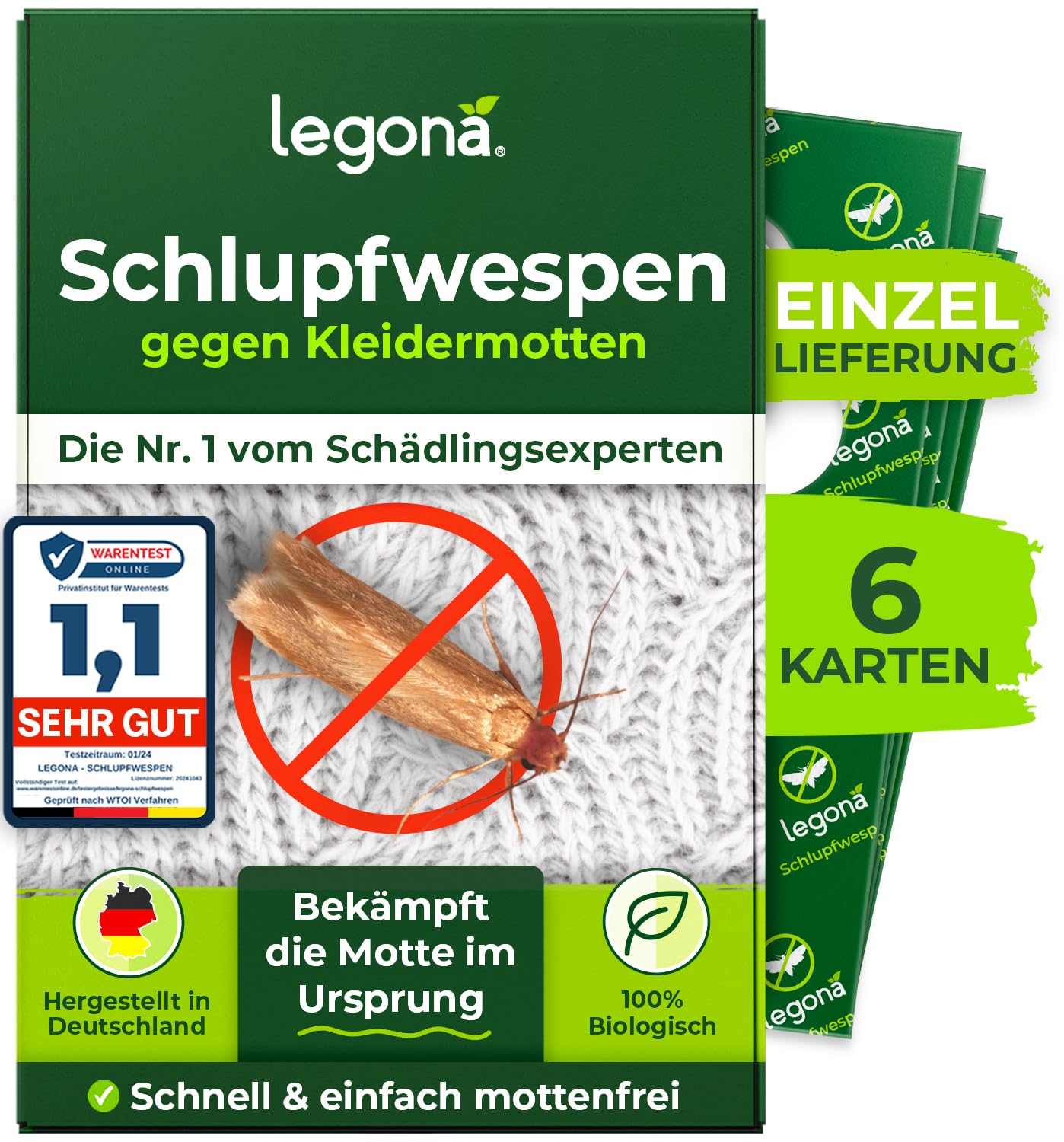 Schlupfwespen Gegen Kleidermotten 6 Lieferungen Je  Produktbild-Vorschau 10