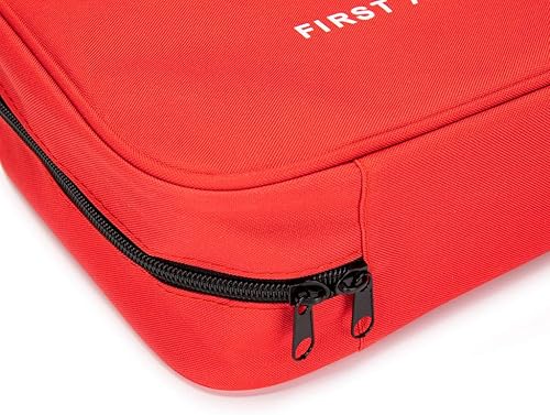 Miniatura 9 de Bolsa de primeros auxilios roja vacía de rescate de viaje, almacenamiento de primeros auxilios, bolsa compacta de supervivencia para medicamentos