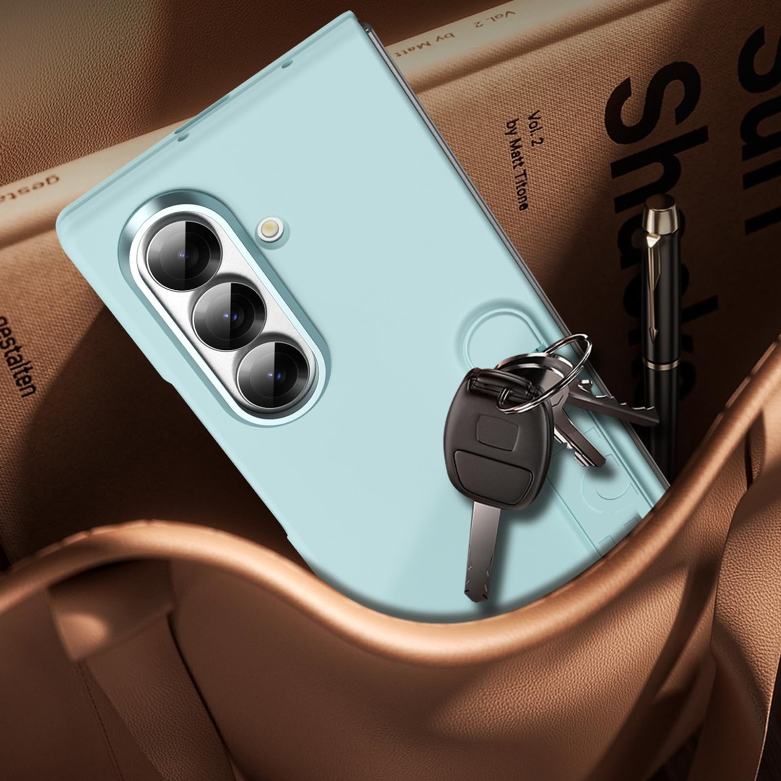 Cover per Samsung Galaxy Z Fold 8 Ultra, Pieghevole Cavalletto | Proteggi Schermo Resistente ai Graffi Fotocamera Guscio Anti Ingiallimento Leggero PC Copertura,Argento,Fold 8 Ultra