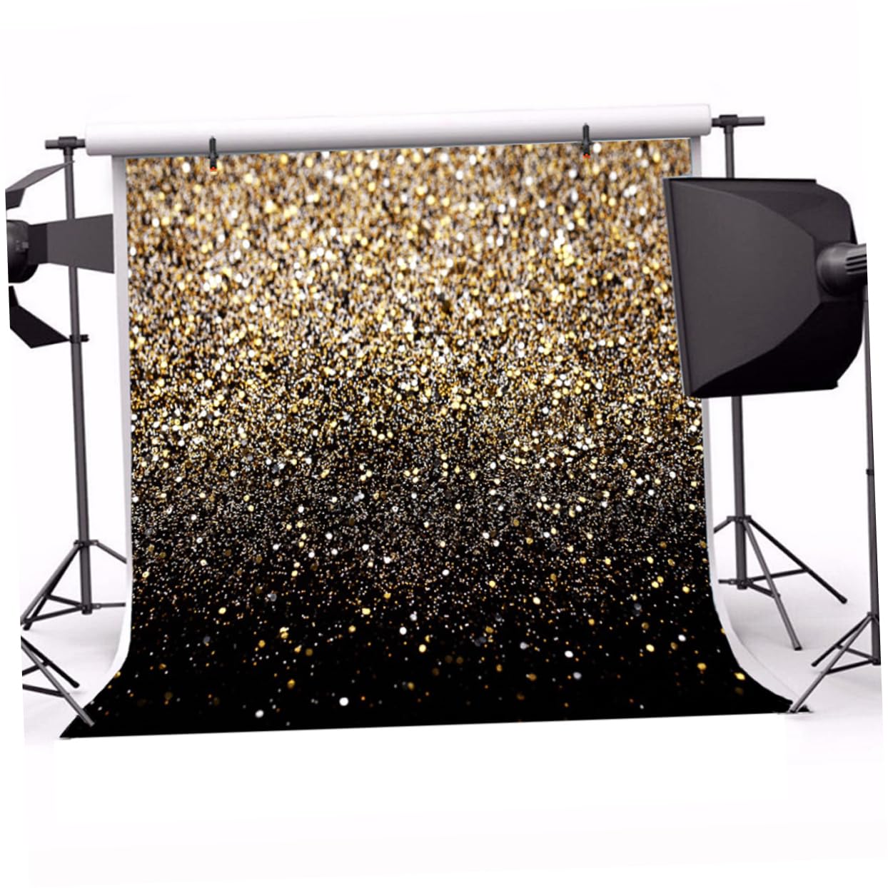 Sfondo Fotografico 200x200 Cm Stelle Nero in Poliestere | Tessuto per Shooting Indoor e Outdoor, Accessori Fotografici per Foto e Video, 1 Pezzo