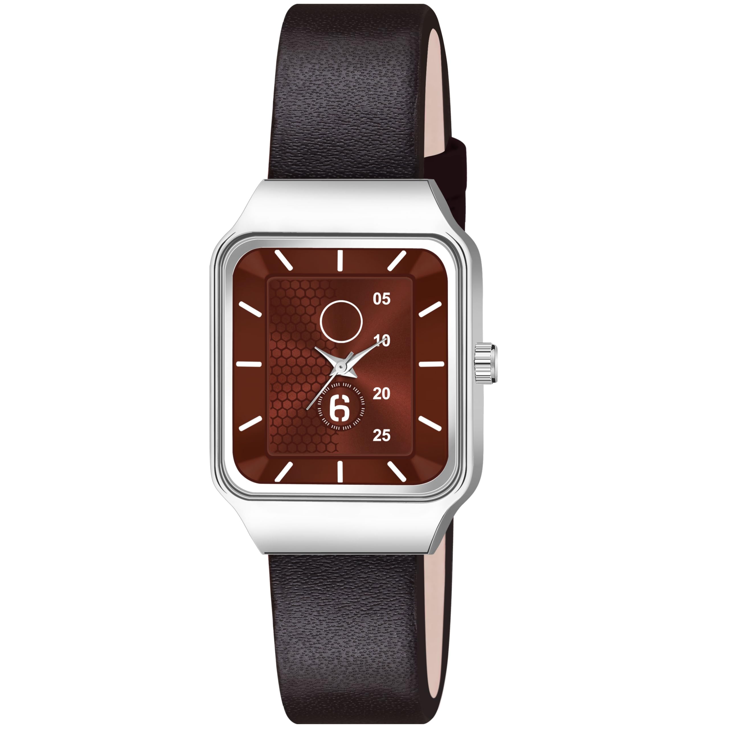 KIARVI GALLERY Stylish Square dial Leather Strap Watch for Girls and Women(Pink) (Brown) (B0CT5WB9KW) Amazon Price History, Amazon Price Tracker