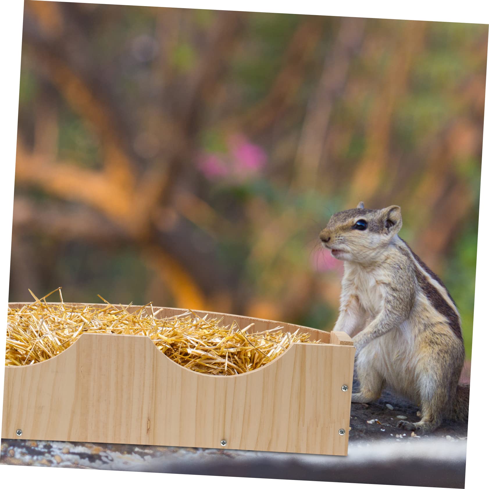 Hängendes Kaninchenfutter mit Fixator Kaninchengestell und Großer Futterrinne für Meerschweinchen und Chinchillas Einfach zu Bedienen