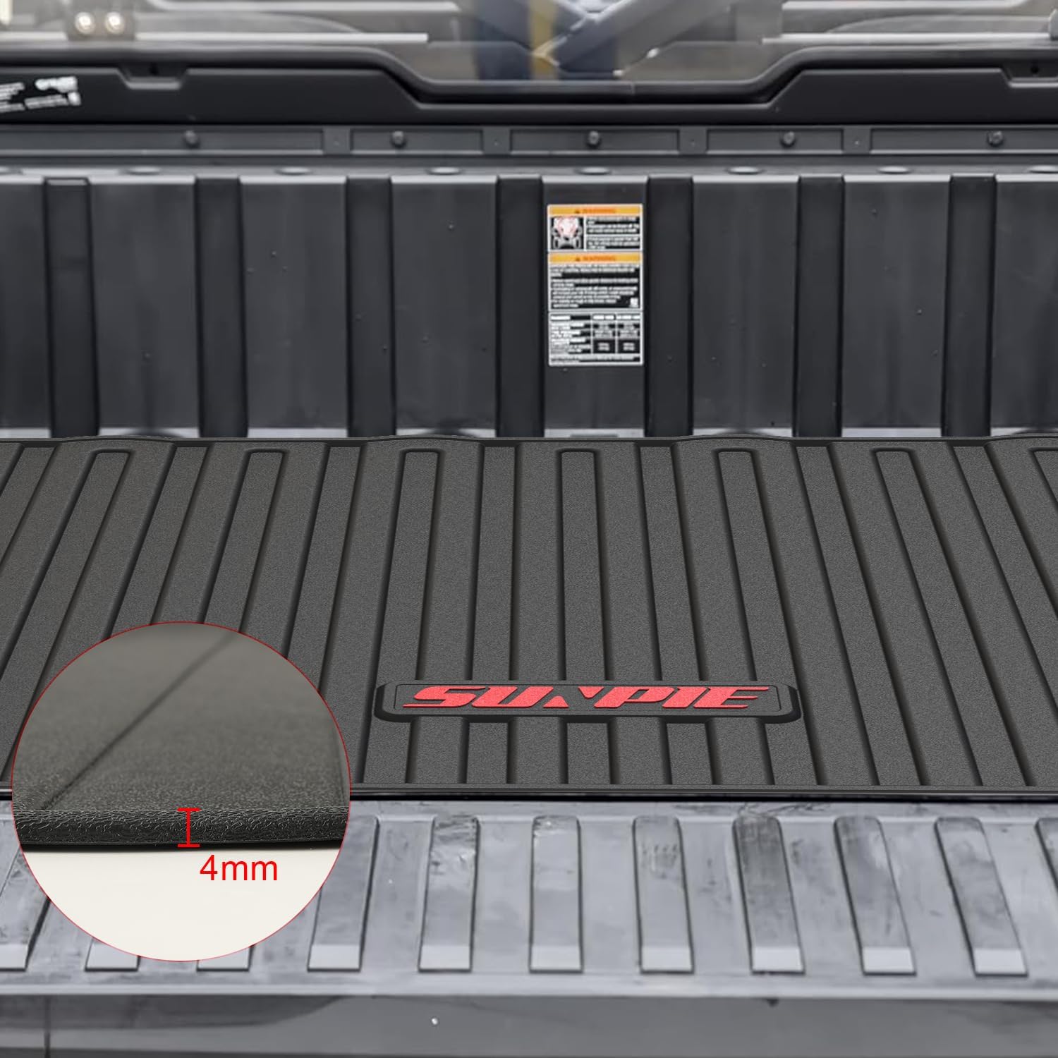 SUNPIE Bed Liner Compatible with Polaris Ranger 1000 Crew 1000 Crew XP 1000 XP 1000 XP Kinetic 2018-2026, TPE All Weather Protector Rear Cargo Mat, Polaris Ranger 1000 XP Accessories 3 and 6 Seats - Image 7