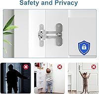 Vista 5 de SMARTSTANDARD Cerradura de puerta de granero, pestillo de puerta de granero de 90 grados, herrajes de cierre de puerta de acero inoxidable