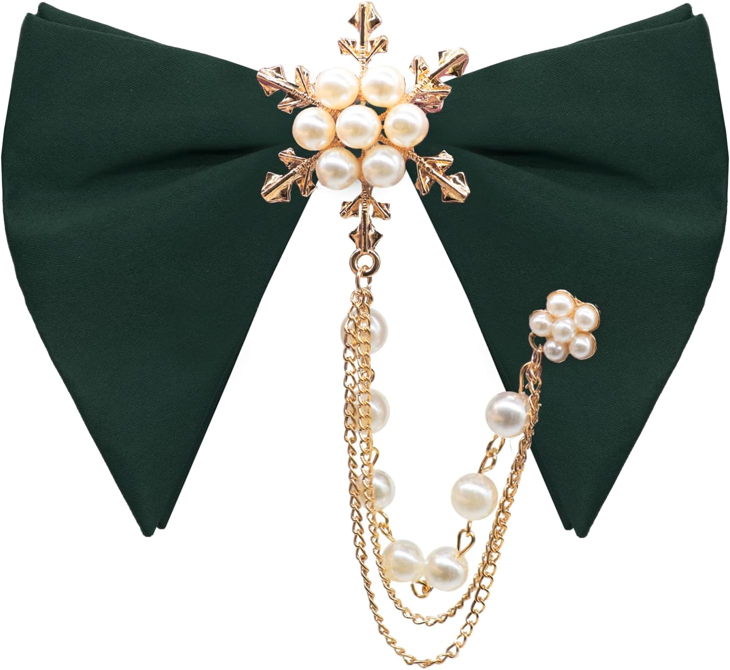 Oversized Bow Ties for Men, Pearl Adjustable Mens Bow Tie Tuxedo Bowties Men for Wedding Business Banquet Party Daily