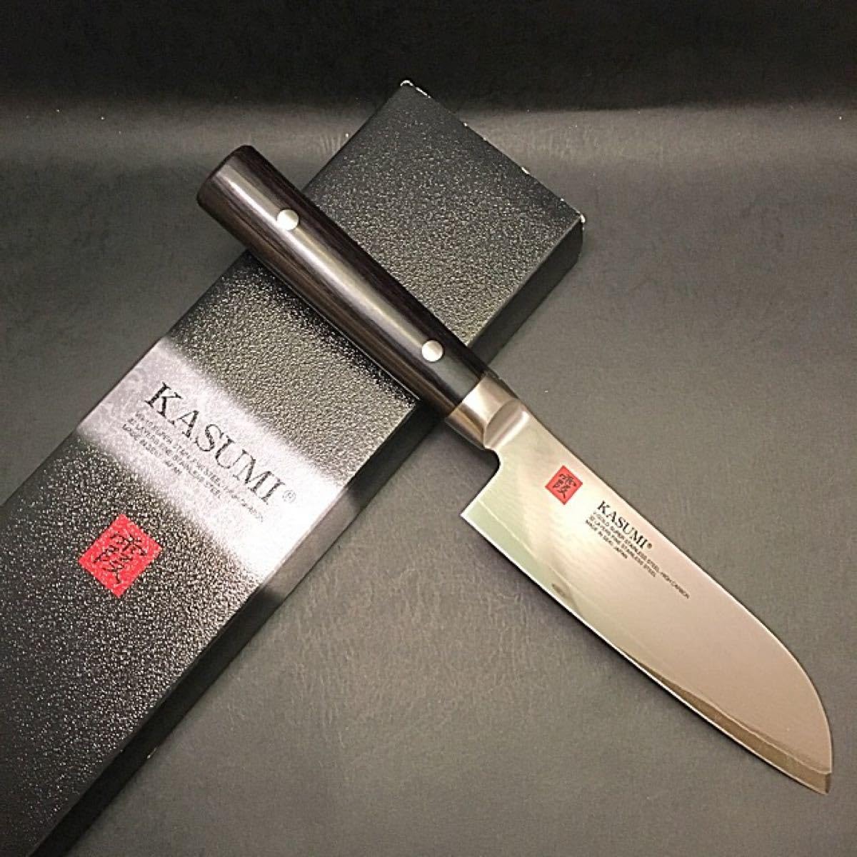Amazon.co.jp: 霞 KASUMI 三徳包丁 ダマスカス包丁シリーズ 130ミリ  
