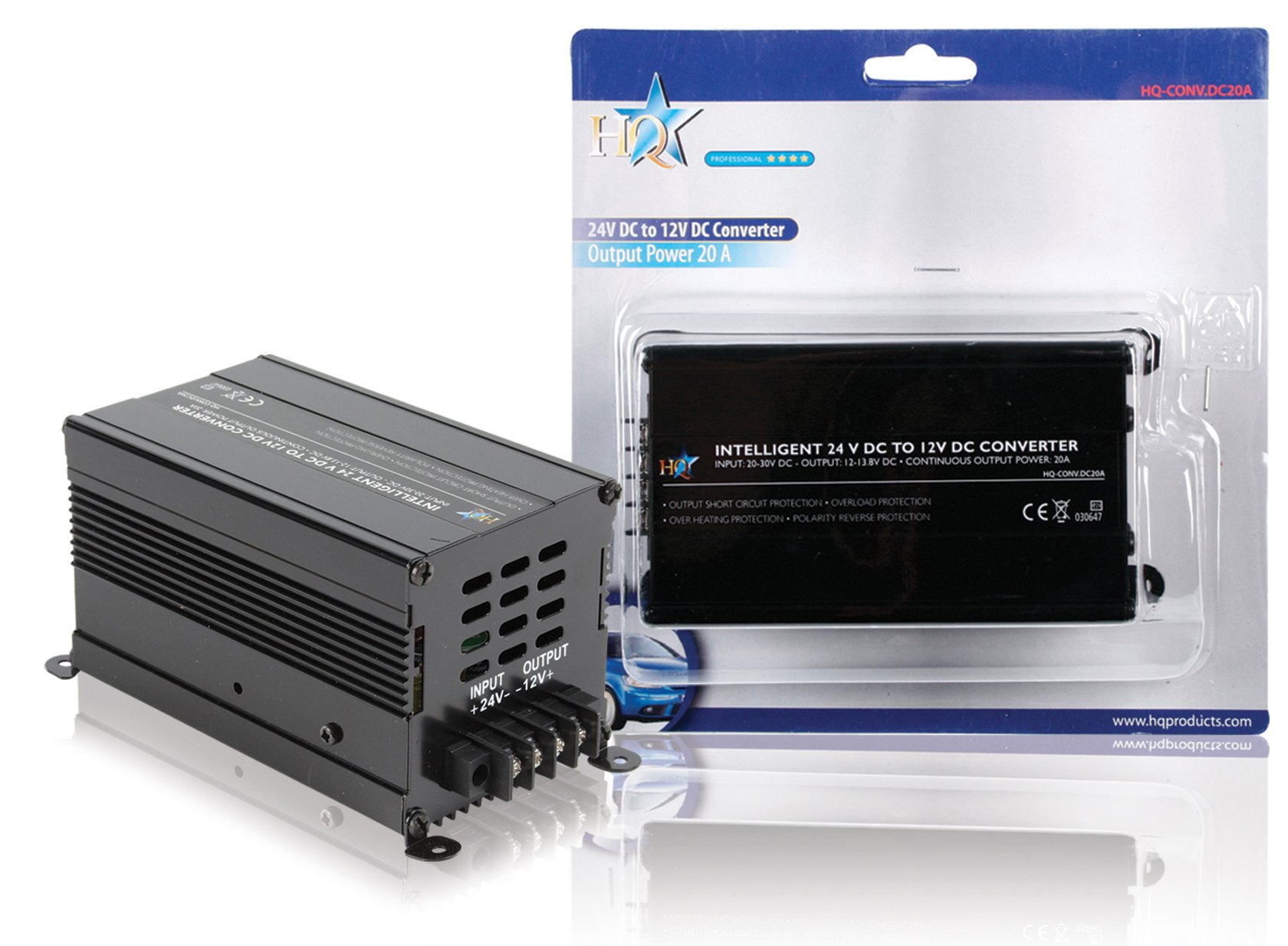 HQ -CONV.DC20A - power adapters & inverters (auto, Universal, Overheating, Overload, Short circuit, Black)