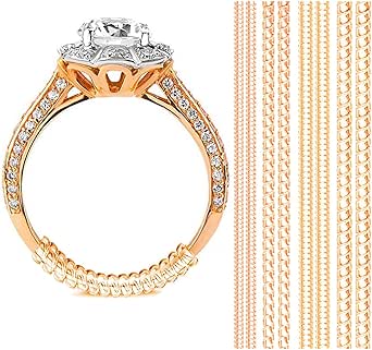 OntaRyon Ringgrößenversteller | Transparent & Gold | Für Zu Große Ringe