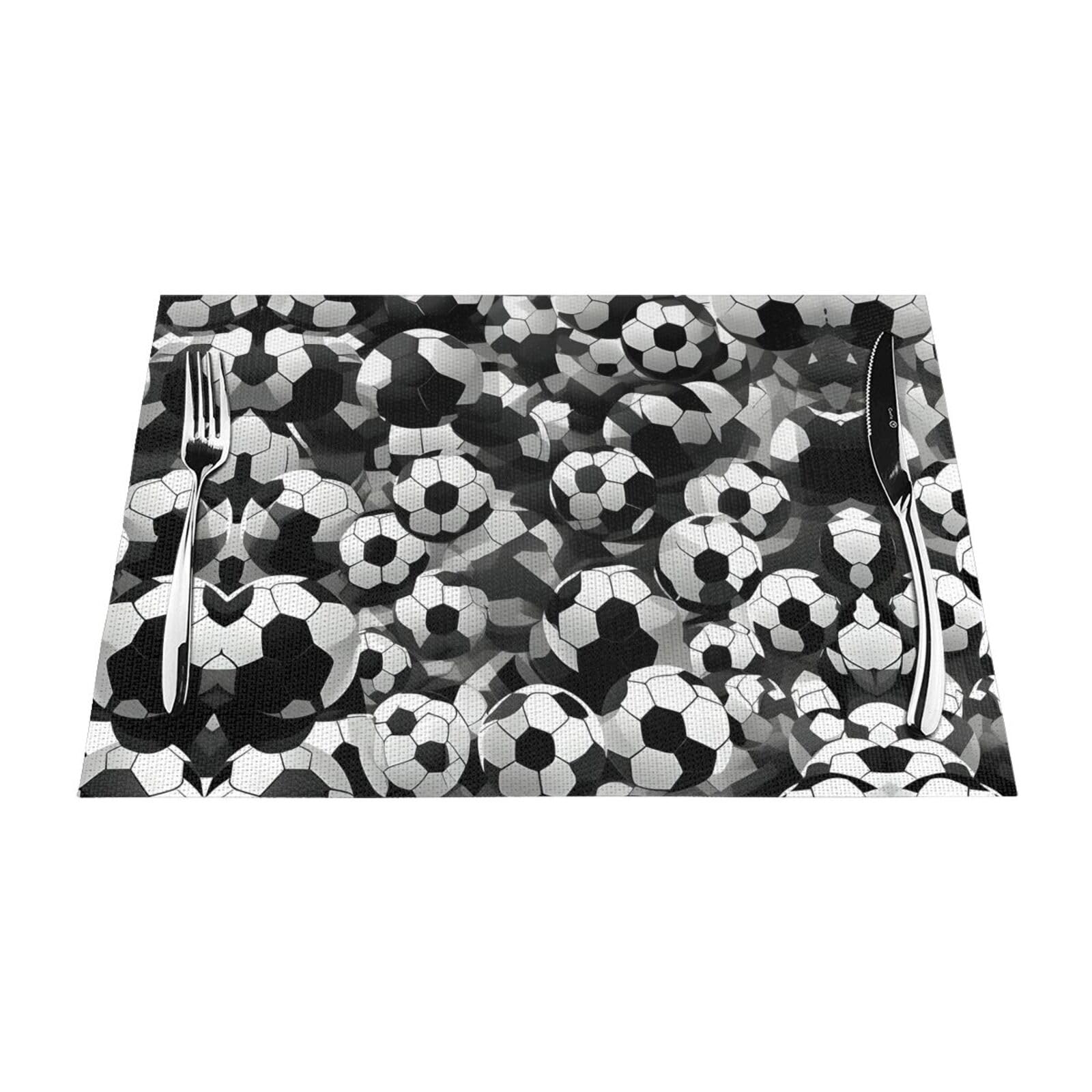 Sets de table football pour les soirs de match : décoration de table en lot de 6