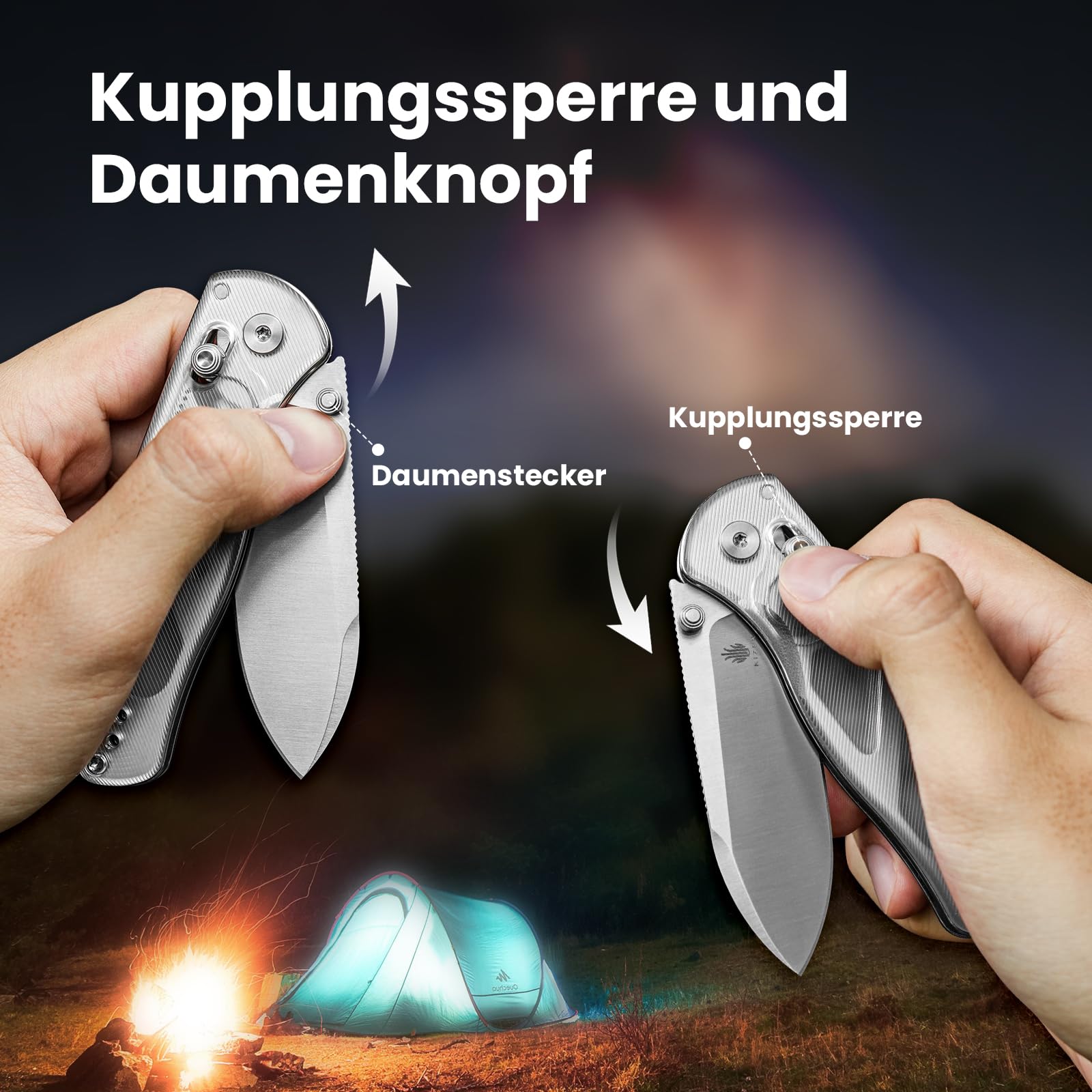 Kizer Drop Bear V3619A1 Navaja Premium, Nitro-V 7.57 cm, Acrílico - Clutch Lock EDC Regalo Coleccionista