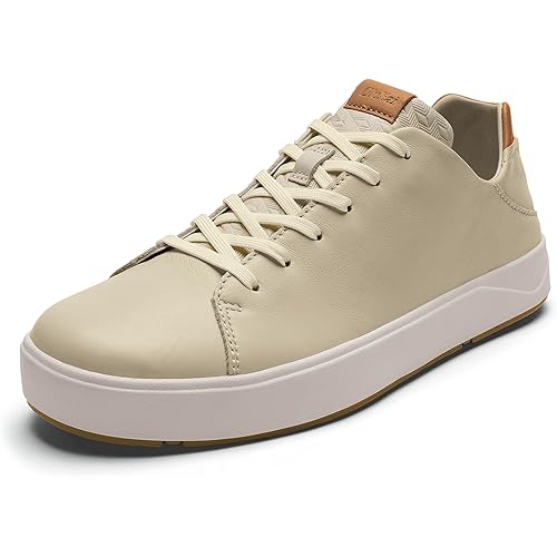 OLUKAI Lae'ahi Li 'Ili Men's Waterproof Leather Sneaker, Versatile & Casual Everyday Shoe, All-Day Comfort & Support, Enhanced Grip & Traction
