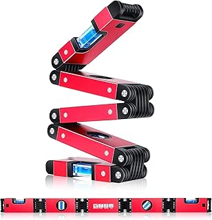 28 Inch Multi-Function Foldable Level,Magnetic Level tool, Measuring Tool with 4 Easy to Read Level Bubbles,Precise Leveling Tool for Carpenters,Woodworkers,Homes