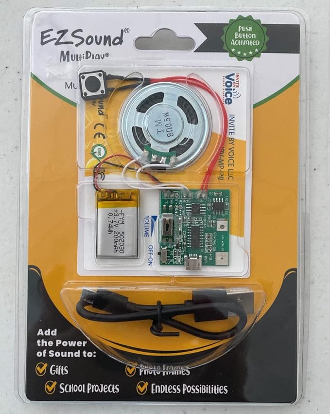 EZSound Push Button Recordable Sound Chip MultiPlay Plays Multiple Recordings Amazon.ca