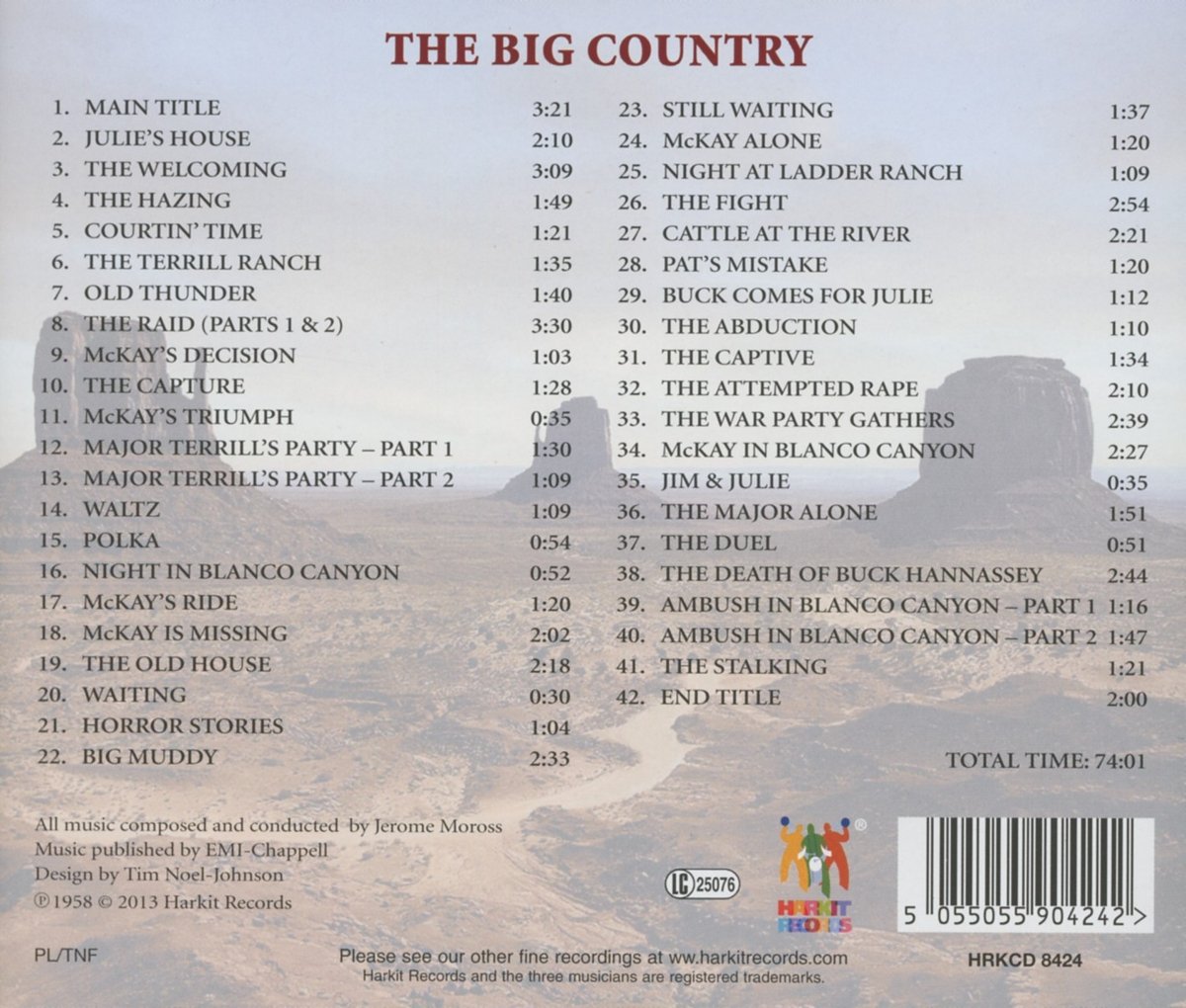 THE BIG COUNTRY COMPLETE ORIGINAL SCORE