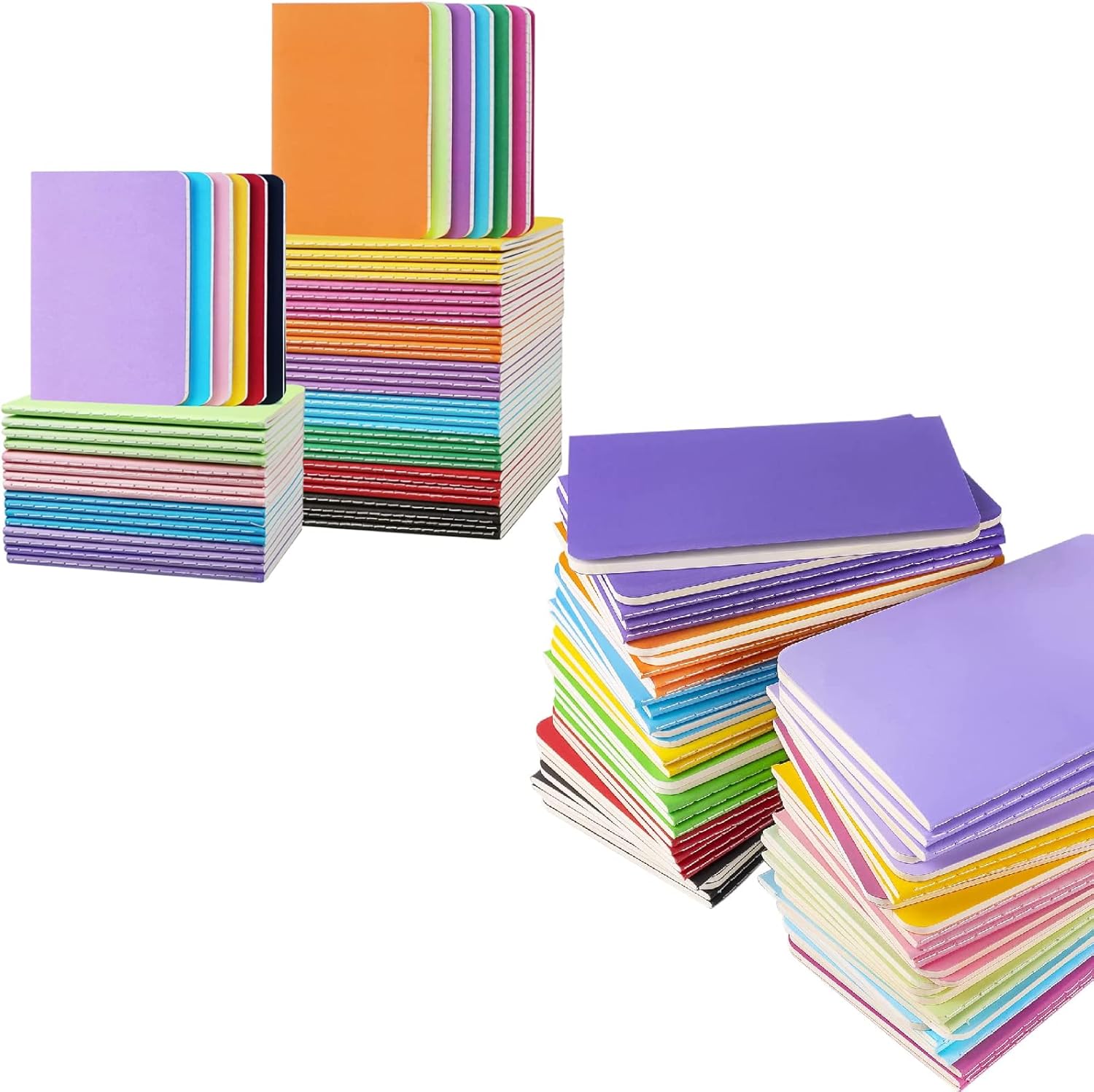 Gwybkq Small Notepads Bulk 60 Pack Lined Notebooks+ 60 Pack Blank Notebooks Mini