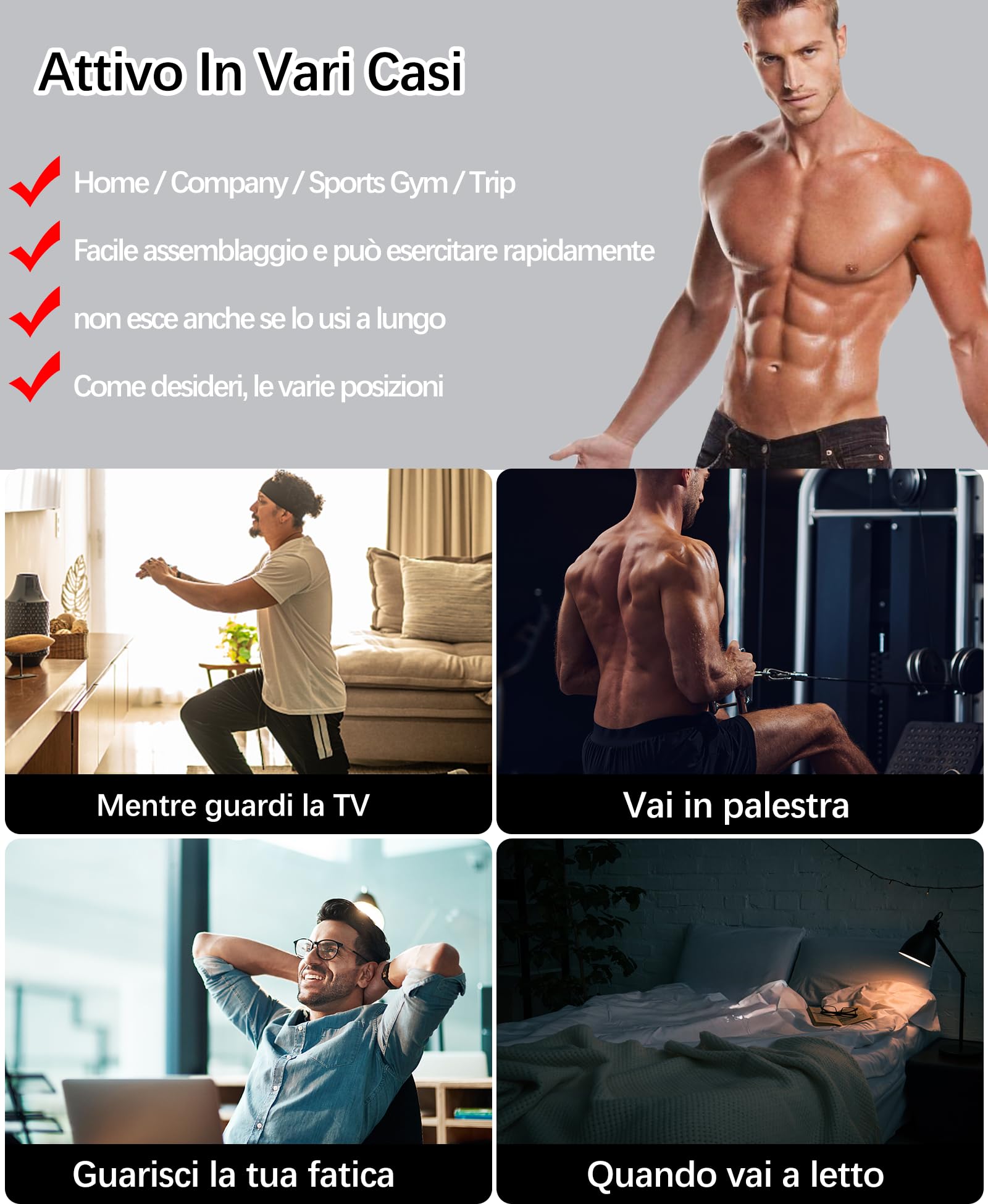 Attrezzo Interno Coscia 35lb Attrezzi Esercizi Pavimento Pelvico Muscoli Palestra in Casa Fitness Attrezzi Casa Pilates Allenamento a Casa per Addominali Glutei Arm Blaster (Noir)