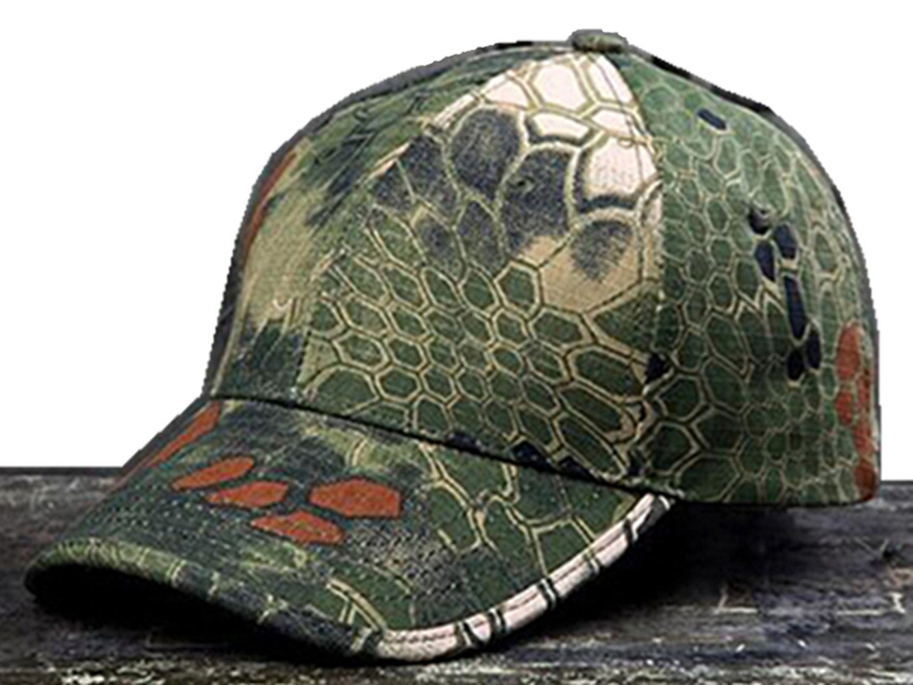 Noga Woodland Python Camouflage Python Camouflage Hat Simplicity Outdoor Sun Hat Army Hat Woodland Camo Outdoor Tactical Cap For Fishing Hiking Hunting (Woodland Python Camouflage)