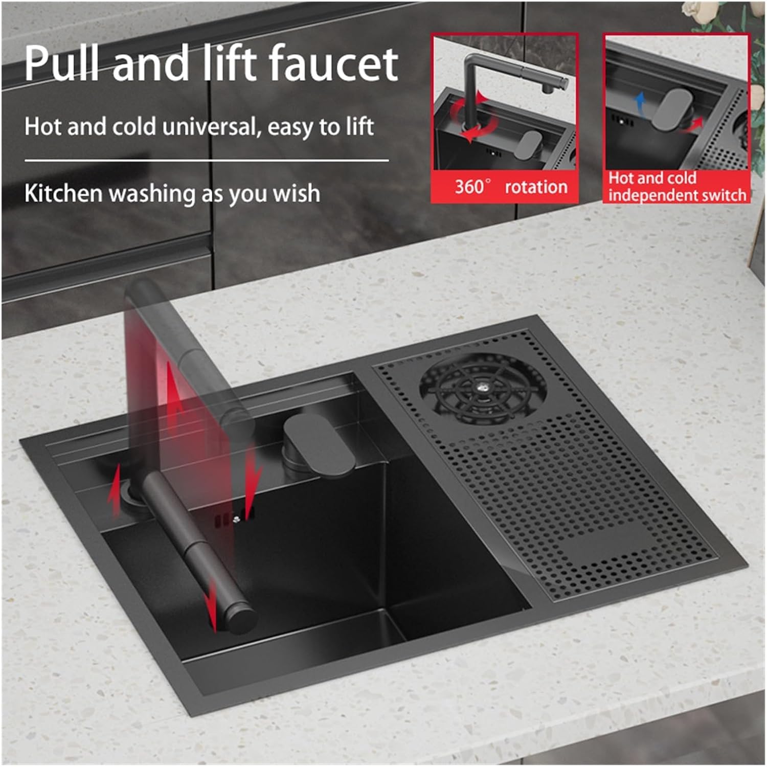 Stainless Steel Kitchen Sink Bar Invisible Sink to Make A Camper Van with Cover Plate Small Pool Hidden Cup Washer Sink