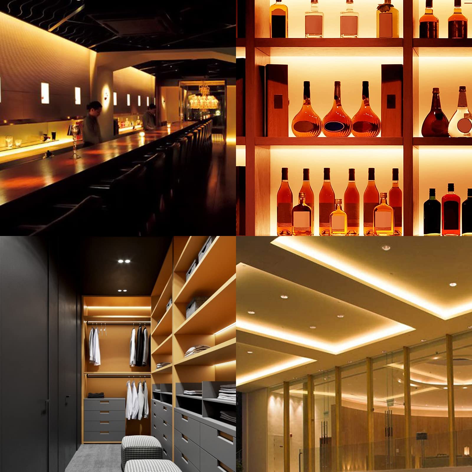 GOMING Tira LED 20M 24V Blanco Cálido 3000K Brillo Alto 12000lm Alta Densidad 2400LED 2835 SMD Not Impermeable IP20 Luces LED para Gabinete Armario y más(Sin Alimentación)